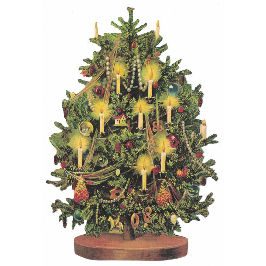 Large Classic Christmas Tree Scrap ~ Germany